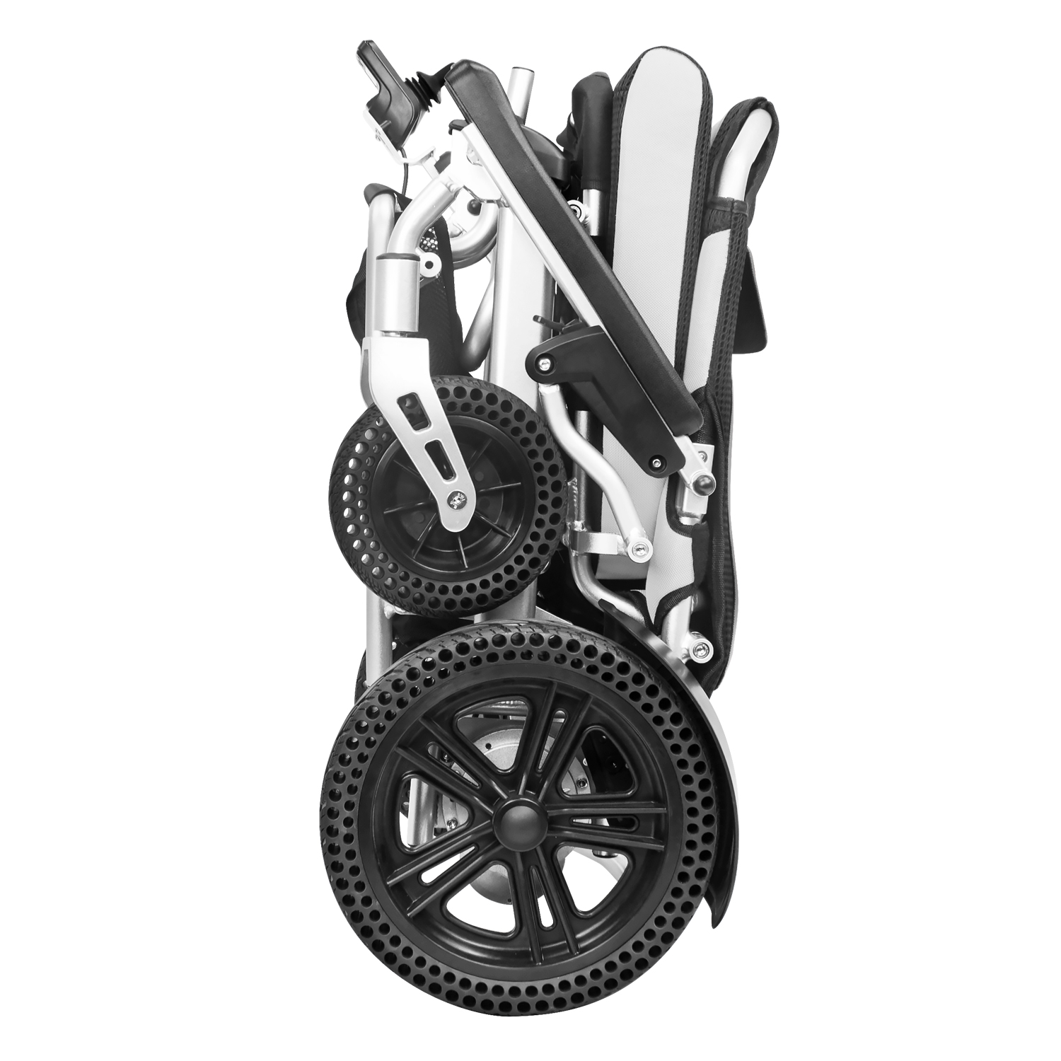 Folding Electric Wheelchair | Hook-i Tech POP Fold & Go Silver Edition
